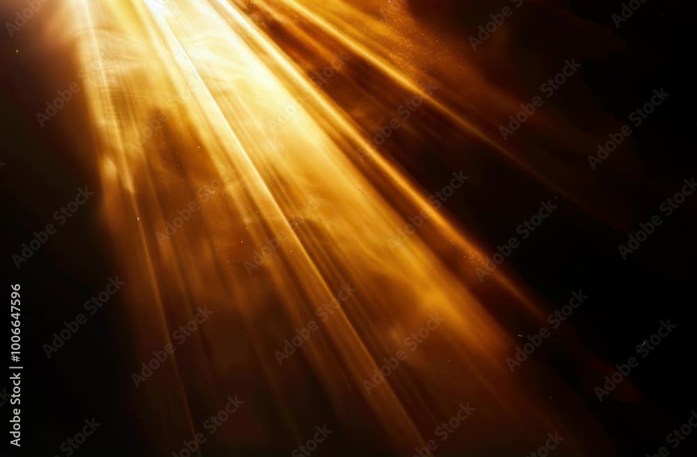 A beam of golden light shines through the darkness, illuminating the scene with ethereal beauty. A beam of golden light shines through the darkness, illuminating the scene with ethereal beauty.