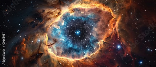 Sharp detailed photograph of the Helix Nebula photo
