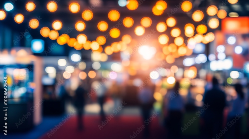 Blurry Event Space with Warm Lantern Lights Blurry Event Space with Warm Lantern Lights