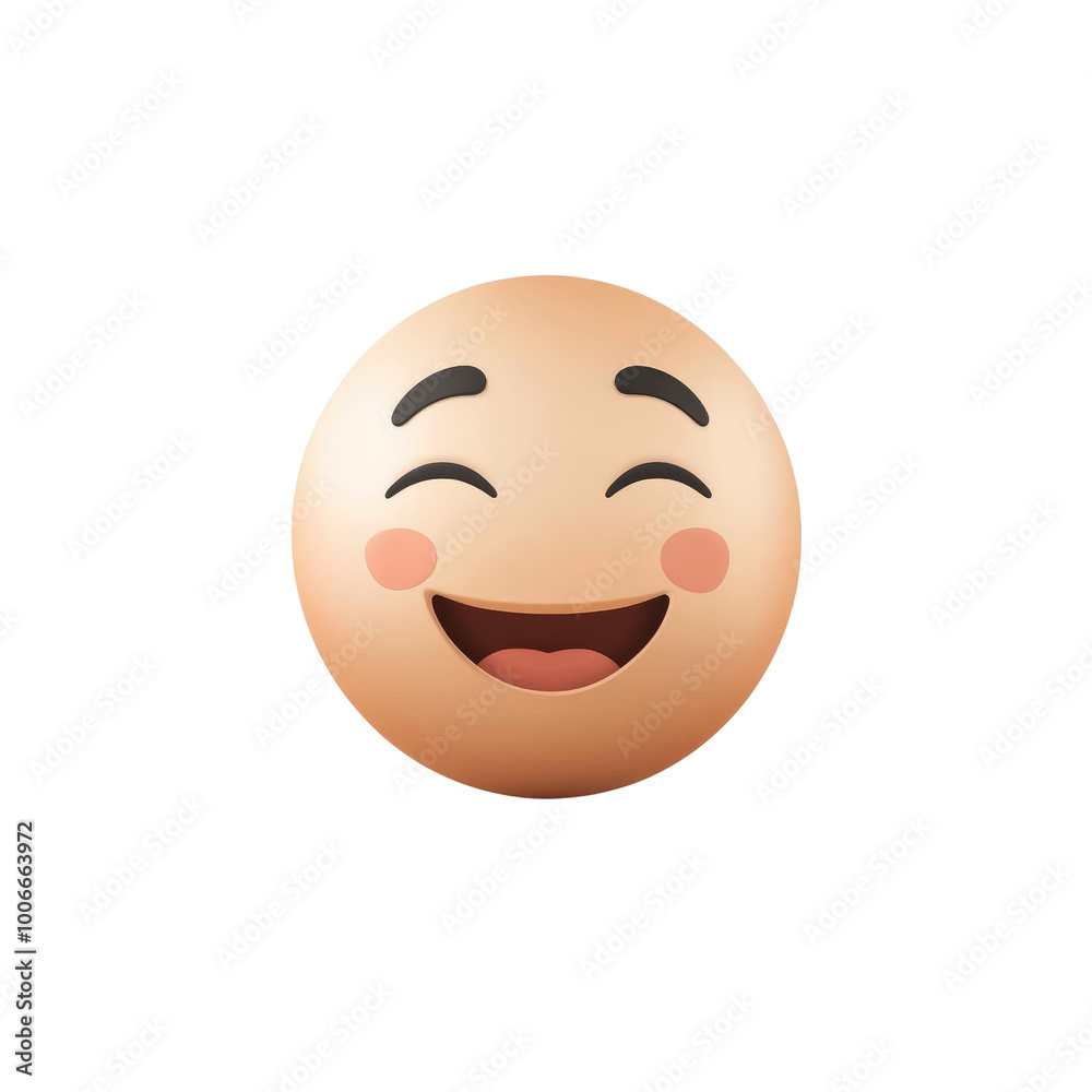 3D Emoji Smiling Face with Blush 3D Emoji Smiling Face with Blush