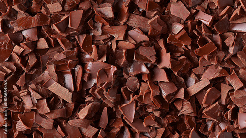 a close-up, top-down view of shredded fruit-infused chocolate spread across the entire frame, filling the image with its vibrant colors and mixed textures in thin, irregular shreds