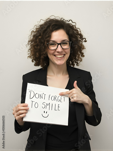 woman with sign