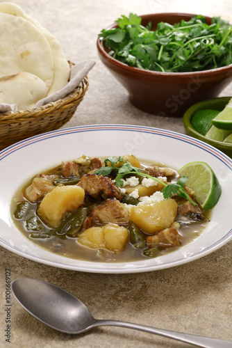 New mexico green chile stew, American traditional cuisine