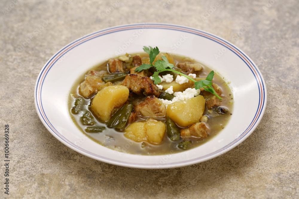 New mexico green chile stew, American traditional cuisine New mexico green chile stew, American traditional cuisine