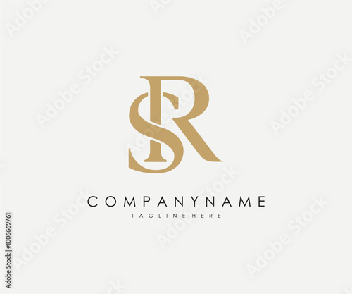 luxury SR vector logo