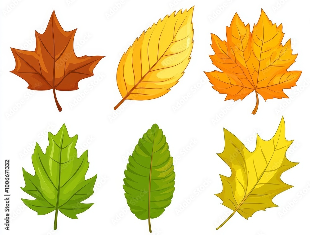 Collection of autumn leaves, a set of leaves, a collection of leaves Collection of autumn leaves, a set of leaves, a collection of leaves