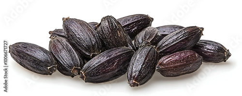 Wallpaper Mural Black Tonka beans isolated on white background Torontodigital.ca