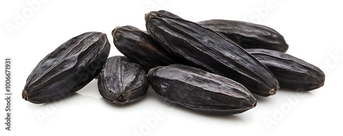 Wallpaper Mural Black Tonka beans isolated on white background Torontodigital.ca