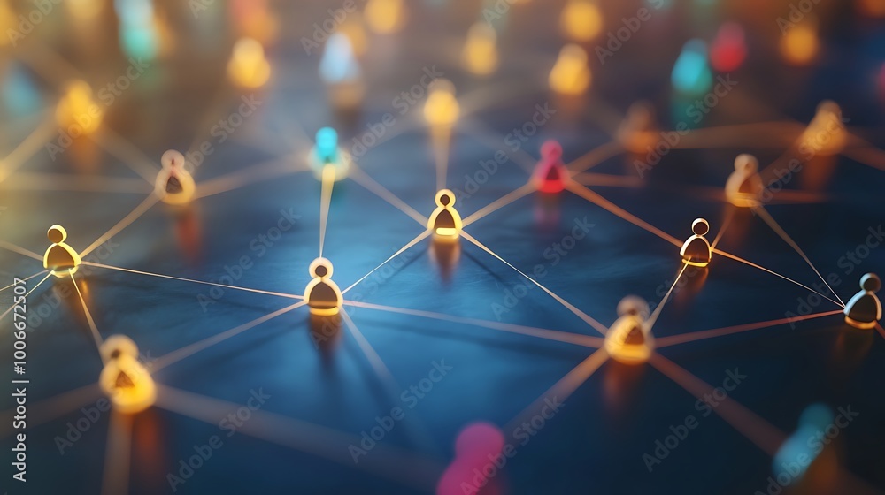 Abstract Network of Interconnected Individuals Abstract Network of Interconnected Individuals
