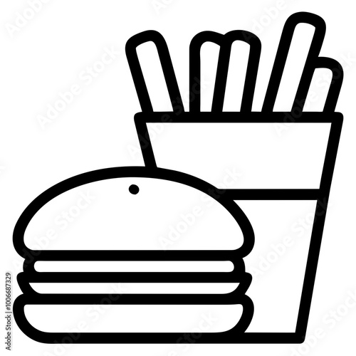 fries and burger