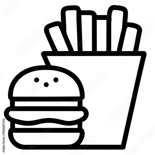 fries and burger