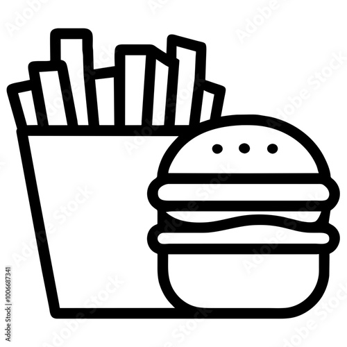 fries and burger