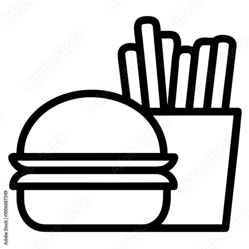fries and burger