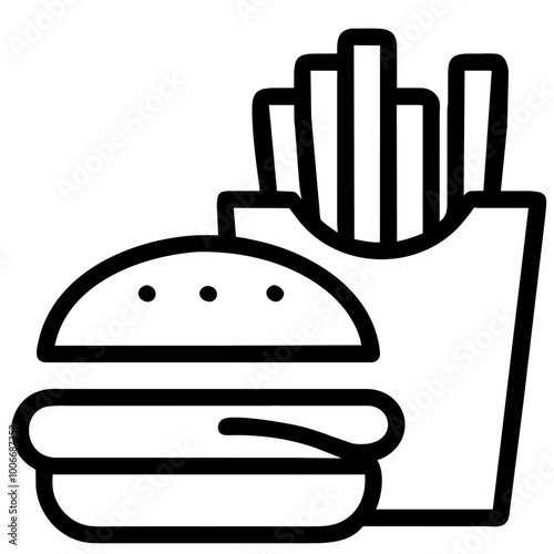 fries and burger