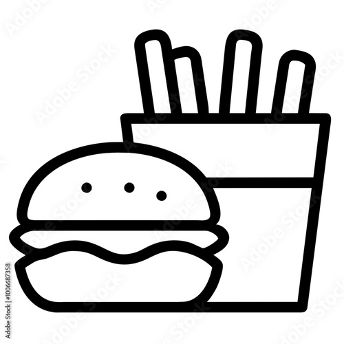 fries and burger
