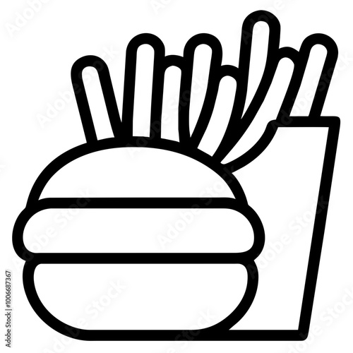 fries and burger