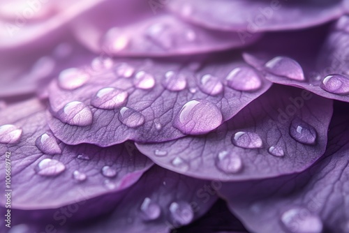 organic beauty product ad, captivating image showcasing violet petals and oil droplets, embodying the essence of violet flower oil, perfect for organic beauty solutions