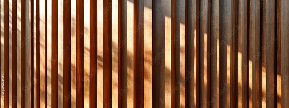 Wall made of wood. Wooden panels made from slats. Texture of vertical timber lines. Modern interior design from planks. Decorative surface for the construction of fences and facades. Wall made of wood. Wooden panels made from slats. Texture of vertical timber lines. Modern interior design from planks. Decorative surface for the construction of fences and facades.