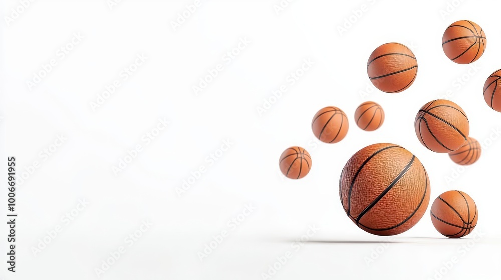 a basketball in midair clipart, sports motion, 3D illustration, dynamic angle, isolated on white background a basketball in midair clipart, sports motion, 3D illustration, dynamic angle, isolated on white background