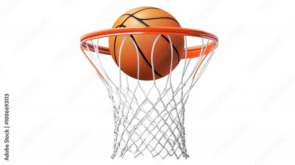 a basketball net clipart, detailed sports equipment, photorealistic, red and white, isolated on white background a basketball net clipart, detailed sports equipment, photorealistic, red and white, isolated on white background