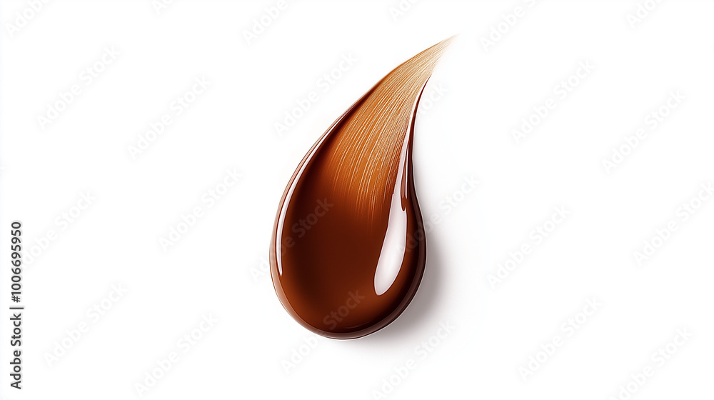 an exquisite swatch of cinnamon spice liquid foundation on a pristine white background an exquisite swatch of cinnamon spice liquid foundation on a pristine white background