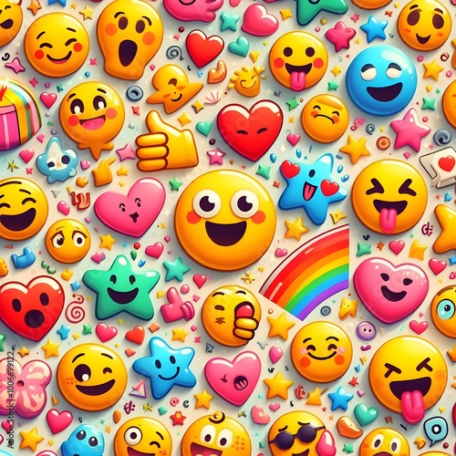 Emoji emoticon character background