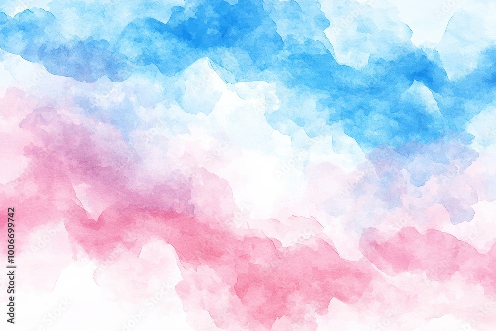 A vibrant watercolor texture featuring soft blue and pink clouds, perfect for backgrounds, design projects, or artistic expressions. A vibrant watercolor texture featuring soft blue and pink clouds, perfect for backgrounds, design projects, or artistic expressions.