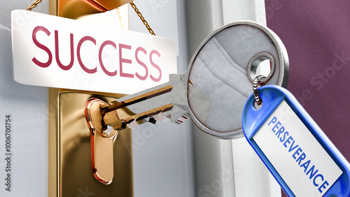 Photos Perseverance leads to Success - it's a key to unlock success