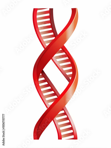 Seamless Flat Vector Illustration of Morphing DNA Strands into Red Ribbons for Scientific HIV/AIDS Research Background