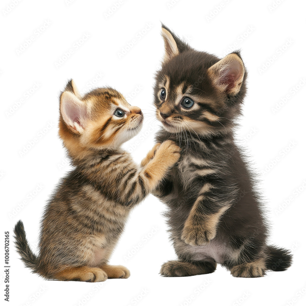 Playful Kittens Sharing a Sweet Moment transparent background Playful Kittens Sharing a Sweet Moment transparent background