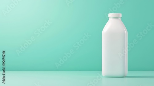 3D blank milk carton mockup with soft natural shadow effects, minimalist and fresh look for sustainable branding