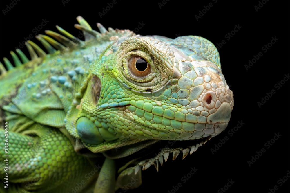 green iguana on a branch green iguana on a branch