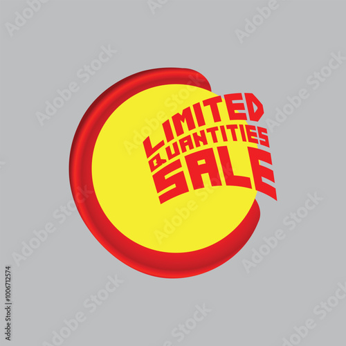 limited quantities sale text sticker icon illustration