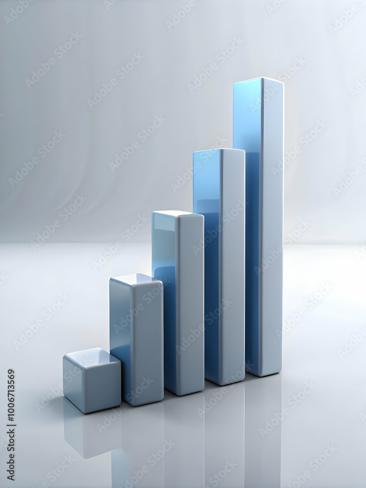 Clean Light Gray Background with Rising 3D Bar Graphs Illustrating Increasing Voter Turnout - Encouraging Participation with Ample Copy Space Clean Light Gray Background with Rising 3D Bar Graphs Illustrating Increasing Voter Turnout - Encouraging Participation with Ample Copy Space