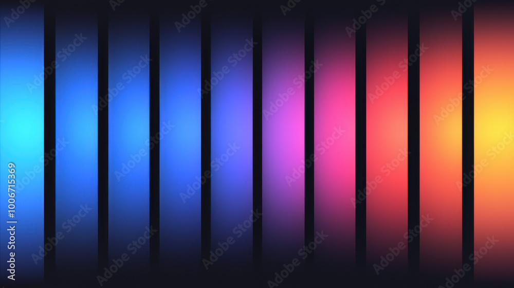 Vibrant gradient bars showcasing a spectrum of colors from blue to pink, perfect for backgrounds, design projects, and digital art.