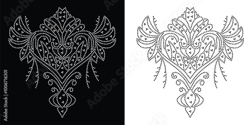 Love Ornament Rhinestones, Flower Design, Ornament Fabric Rhinestone Design, Butterfly Wings Rhinestone Design, Rhinestone Design, Pattern, Rhinestone T-shirt, Butterfly Wings