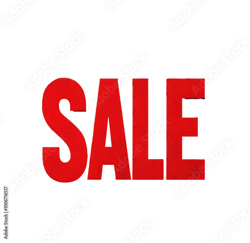 Sale sign on transparent background