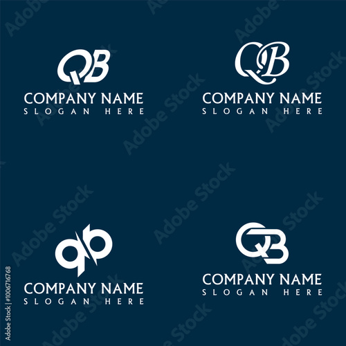 QB letter logo set