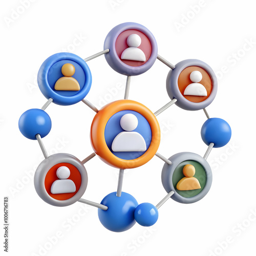 Networking Web of Voters: Vector Illustration Connecting Diverse Voter Icons in a Dynamic Democracy Network � Pulsing Lines on White Background for Infographics