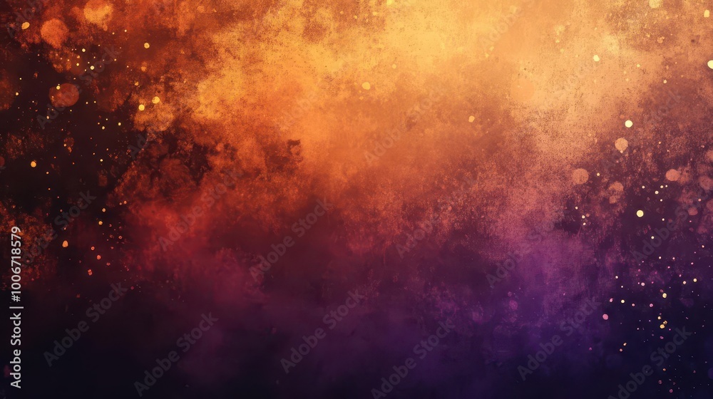Fototapeta premium sophisticated autumn-themed background with rich gradients of dark orange, brown, and purple. subtle textures and a touch of metallic gold create an elegant, seasonal atmosphere.