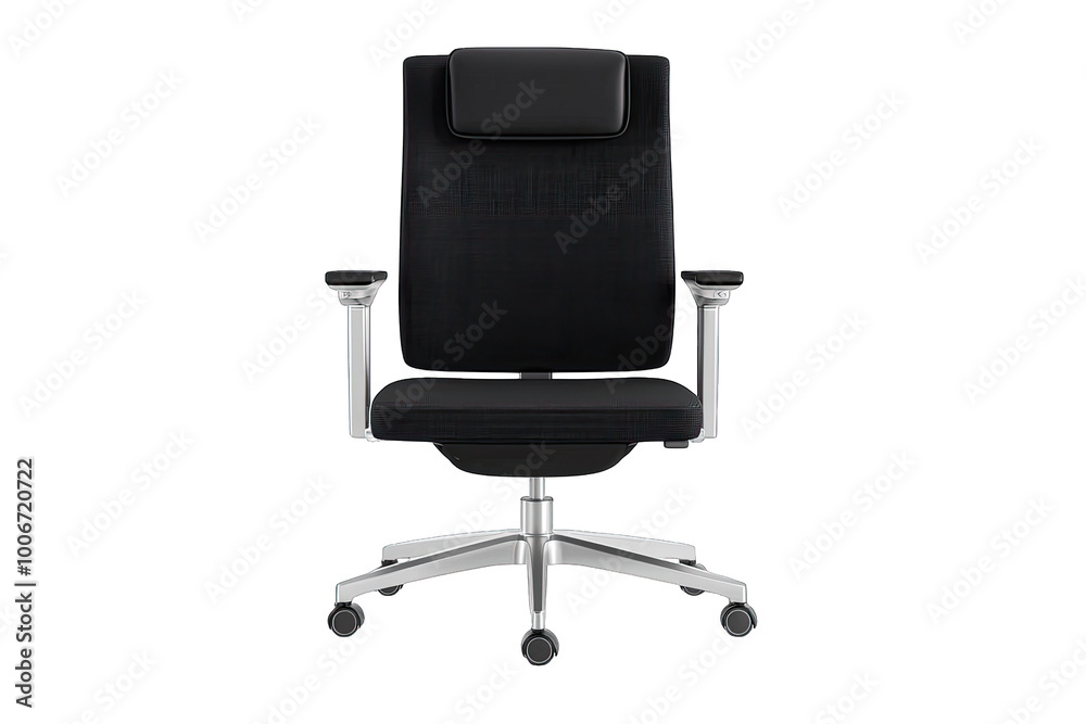 Stylish black office chair with ergonomic design, perfect for modern workspaces and comfort during long hours of sitting. Stylish black office chair with ergonomic design, perfect for modern workspaces and comfort during long hours of sitting.