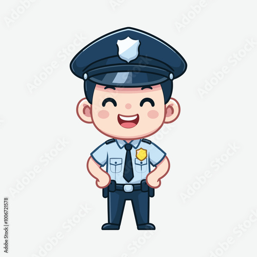 Cute Police Vector