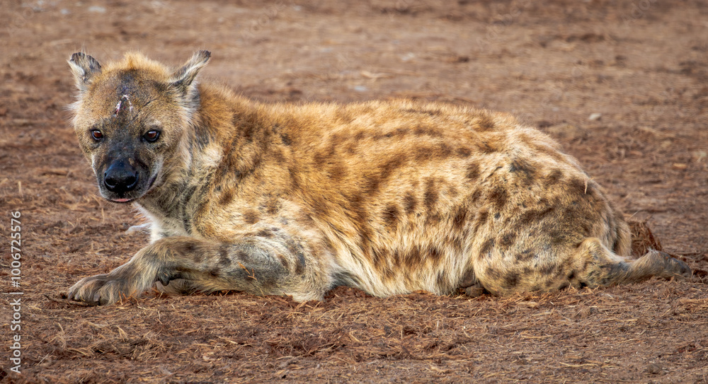 Spotted Hyena photographed in Addo Elephant Park, South Africa