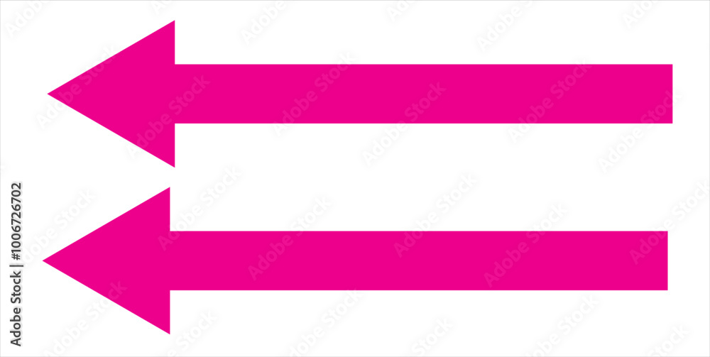 Straight long arrow, left thin line, black cursor, horizontal element, thick pointer vector icon isolated on white background. Simple illustration Straight long arrow, left thin line, black cursor, horizontal element, thick pointer vector icon isolated on white background. Simple illustration