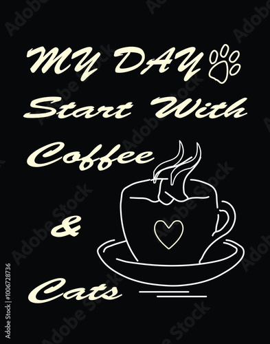 Pet t shirt design. Cat t shirt.