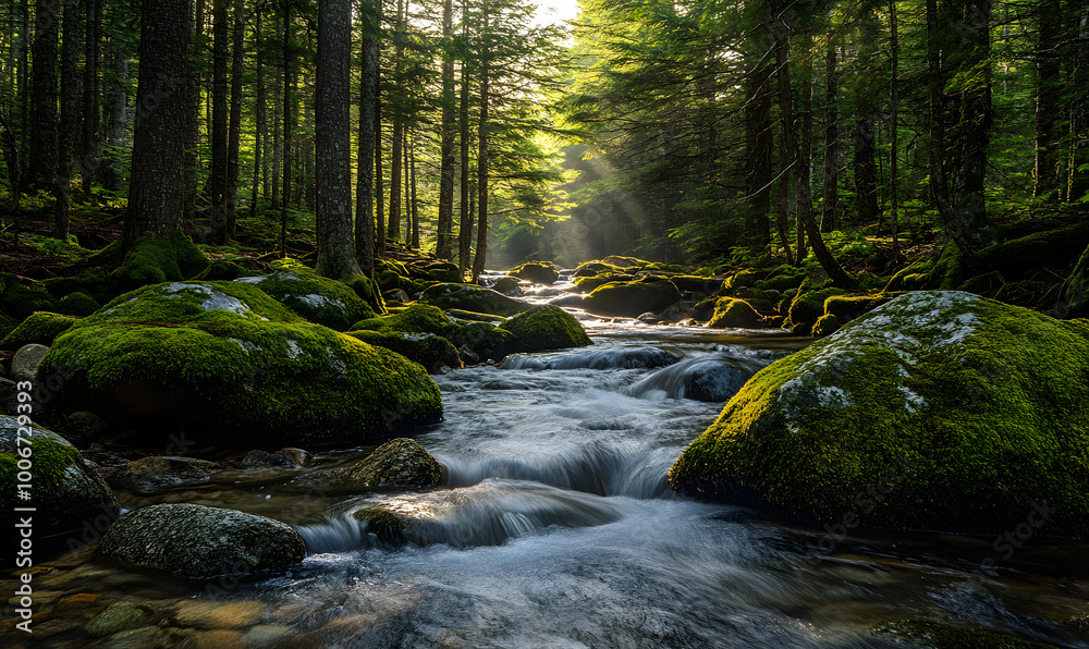 Obraz premium Stunning Nature Landscapes: Mountains, Forests, Oceans, and Serene Vistas.