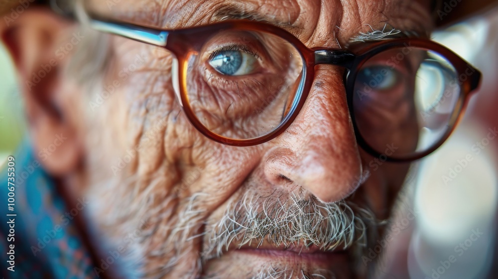 An elderly man with striking blue eyes and distinct facial features gazes thoughtfully, conveying wisdom and life experience in a candid moment of reflection captured outdoors An elderly man with striking blue eyes and distinct facial features gazes thoughtfully, conveying wisdom and life experience in a candid moment of reflection captured outdoors