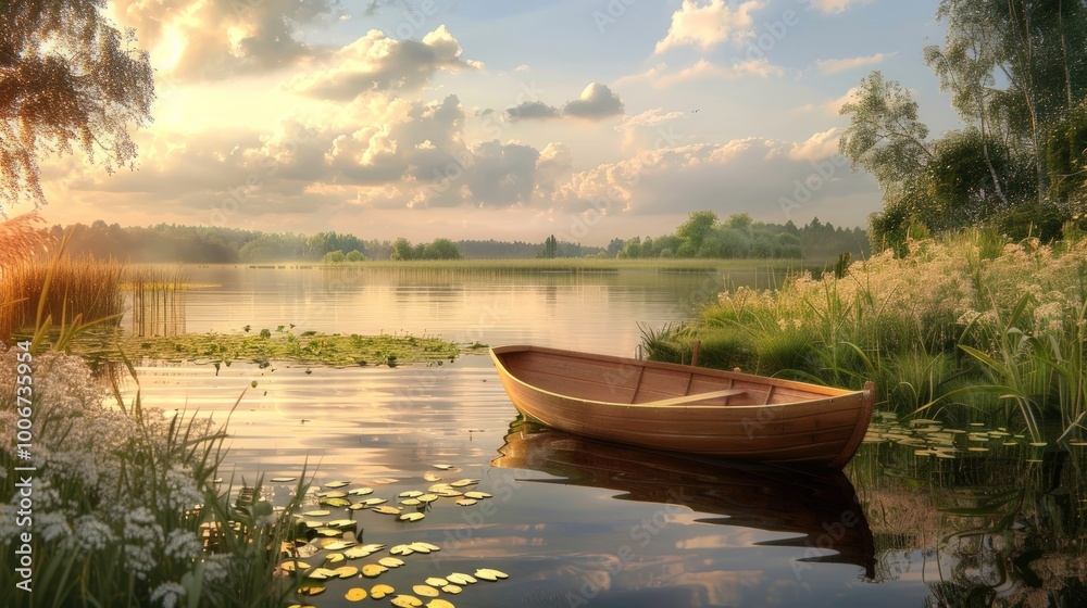 Fototapeta premium Tranquil Sunset on the Lake