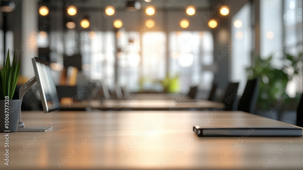 © Monty - A blurred office setting with warm lighting captures a modern professional environment filled with potential and productivity. © Monty - A blurred office setting with warm lighting captures a modern professional environment filled with potential and productivity.