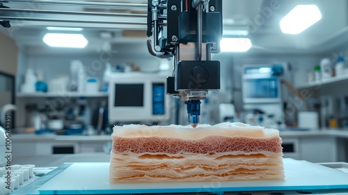 Close Up of Bioprinting Technology in Action photo